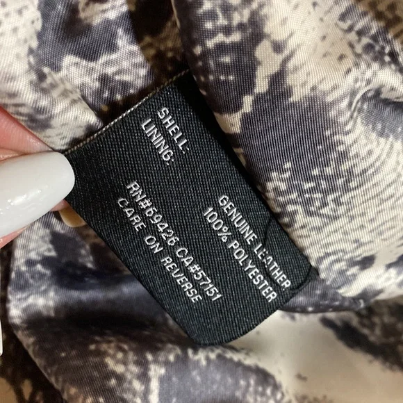 Wilson’s 💯Genuine Taupe Leather Moto Gorgeous Lining Logo Jacket New With Tags